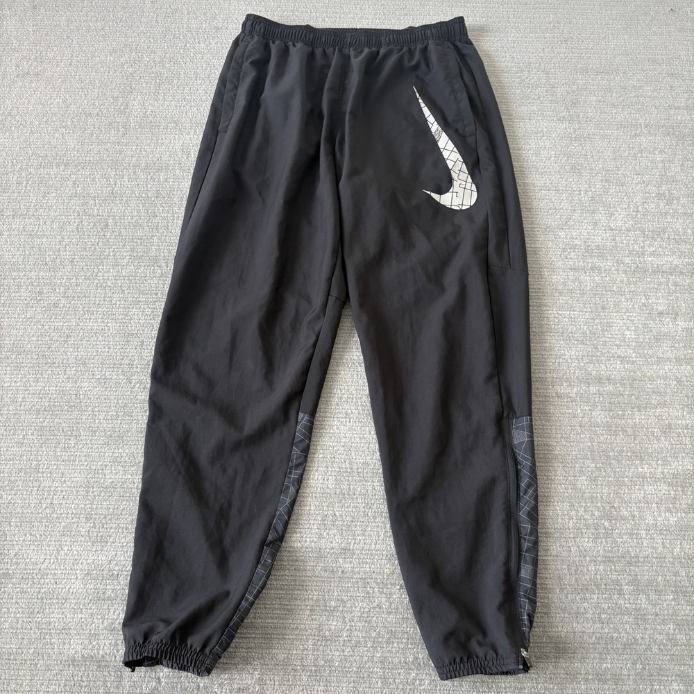 Nike Challenger Men's Dri-FIT Woven Running Pants M Black Gym Athleisure Elastic